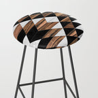 Urban Tribal Pattern No.9 - Aztec - Concrete and Wood Stool Gallery Image 2