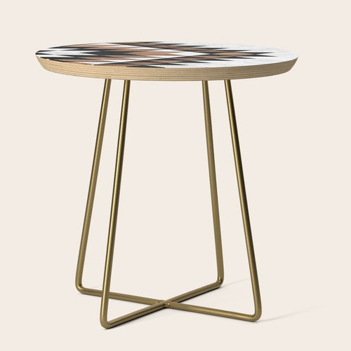 Urban Tribal Pattern No.9 - Aztec - Concrete And Wood Side Table Gallery Image 1