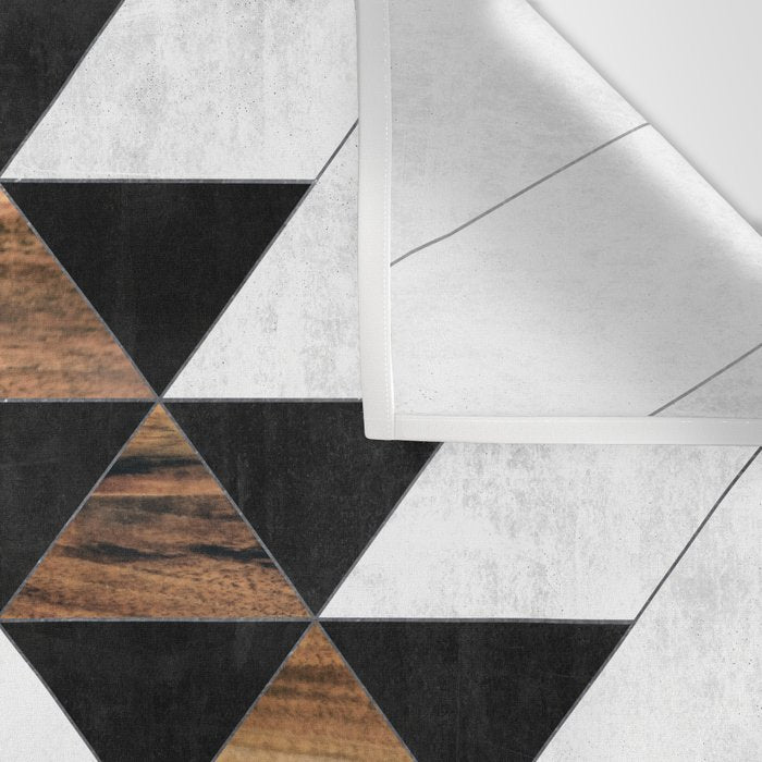 Urban Tribal Pattern No.9 - Aztec - Concrete and Wood Wall Tapestry Gallery Image 3