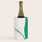 Single White Abstract Flower With Pink Background Wine Chiller Gallery Image 3