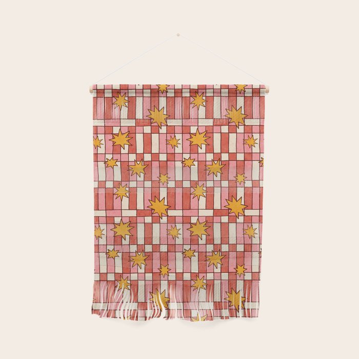 Retro Starry Plaid Wall Hanging Gallery Image 1