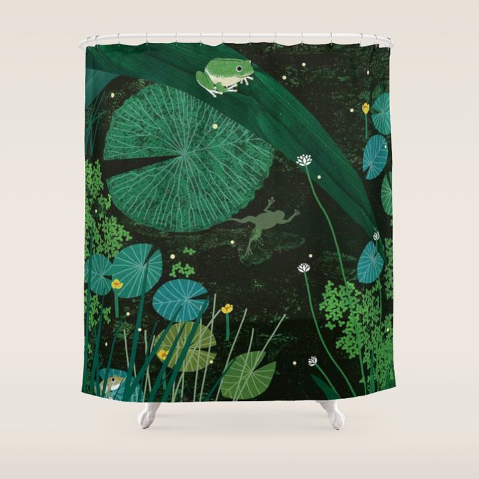 Frog Pond Shower Curtain