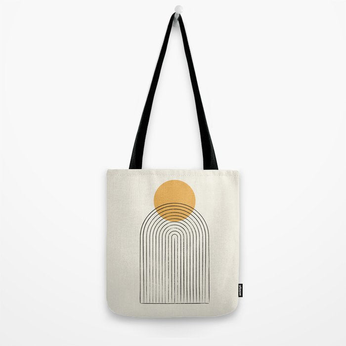 Gold Sun rainbow mountain Tote Bag Gallery Image 2