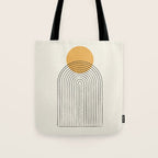 Gold Sun rainbow mountain Tote Bag Gallery Image 1