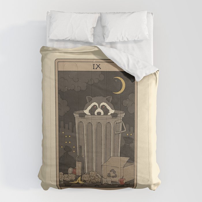 The Hermit - Raccoons Tarot Comforter Gallery Image 6
