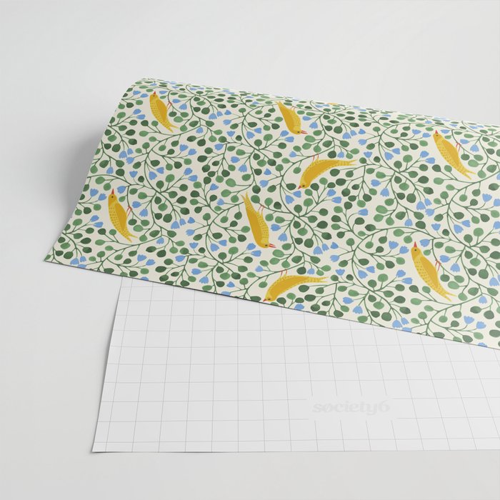 Aviary Vine Wrapping Paper Gallery Image 2
