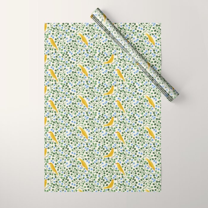Aviary Vine Wrapping Paper Gallery Image 1