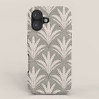 Boho Rustic Palm Radiance Muted Grey iPhone Case Gallery Image 1