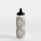 Boho Rustic Palm Radiance Muted Grey Water Bottle Gallery Image 3