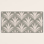Boho Rustic Palm Radiance Muted Grey Desk Mat Gallery Image 3