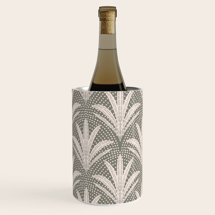 Boho Rustic Palm Radiance Muted Grey Wine Chiller Gallery Image 3