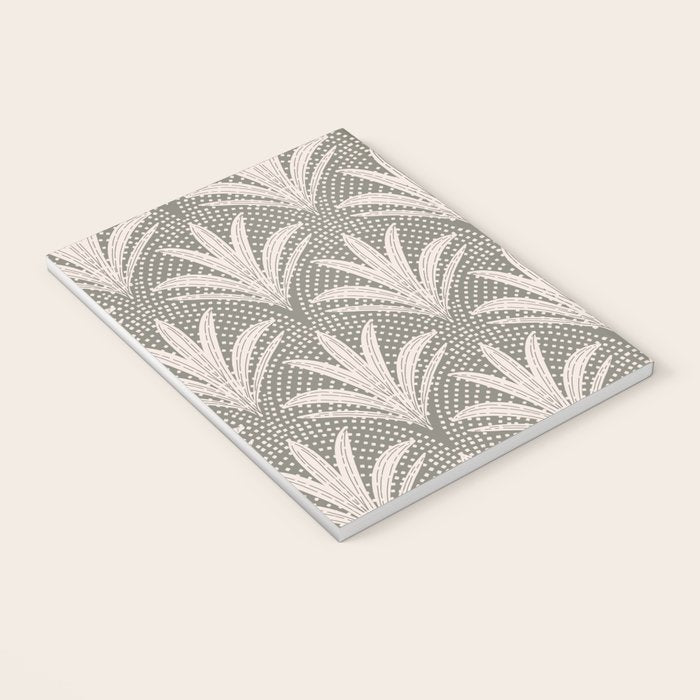 Boho Rustic Palm Radiance Muted Grey Notebook Gallery Image 3