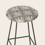 Boho Rustic Palm Radiance Muted Grey Stool Gallery Image 2