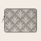 Boho Rustic Palm Radiance Muted Grey Laptop Sleeve Gallery Image 1
