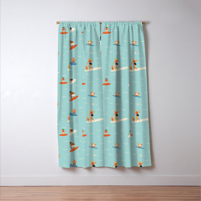 Surfing kids Window Curtain Gallery Image 3
