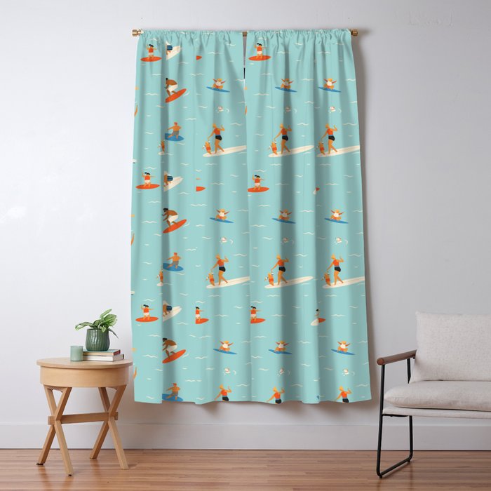 Surfing kids Window Curtain Gallery Image 1