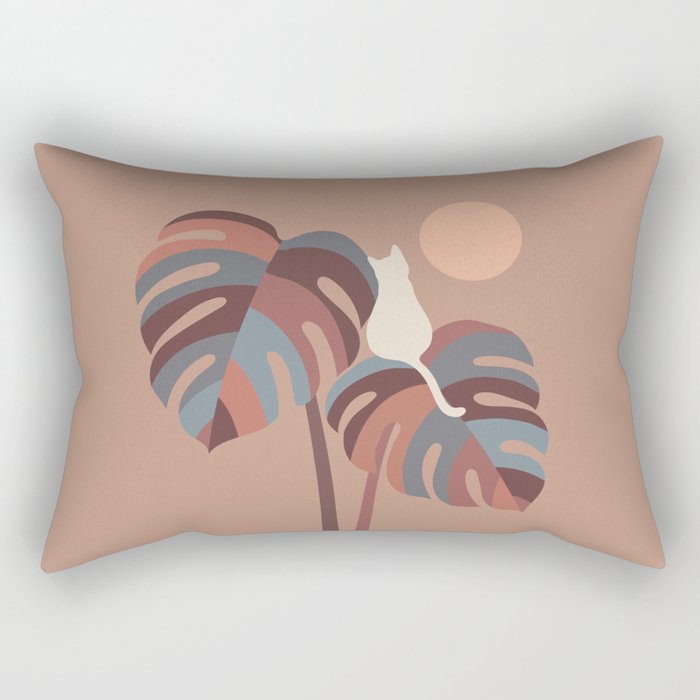 Cat and Plant 41 Rectangular Pillow Gallery Image 2