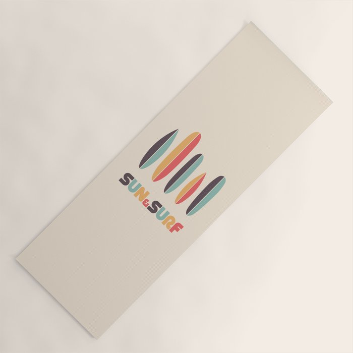 Sun & Surf Surfboards - Retro Rainbow Yoga Mat Gallery Image 1