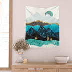 Teal Afternoon Wall Tapestry Gallery Image 2