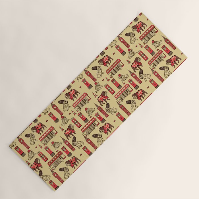 London English Bulldog Yoga Mat Gallery Image 1