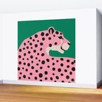 The Stare 3: Pink Cheetah Edition Wall Mural Gallery Image 2
