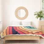 Retro 70s Stripe Colorful Rainbow 514 Duvet Cover Gallery Image 3