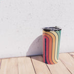 Retro 70s Stripe Colorful Rainbow 514 Travel Mug Gallery Image 4