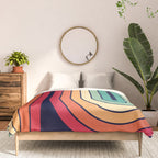 Retro 70s Stripe Colorful Rainbow 514 Comforter Gallery Image 3