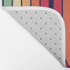Retro 70s Stripe Colorful Rainbow 514 Bath Mat Gallery Image 2