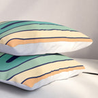 Retro 70s Stripe Colorful Rainbow 514 Pillow Sham Gallery Image 3