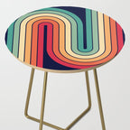 Retro 70s Stripe Colorful Rainbow 514 Side Table Gallery Image 2