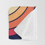 Retro 70s Stripe Colorful Rainbow 514 Throw Blanket Gallery Image 3