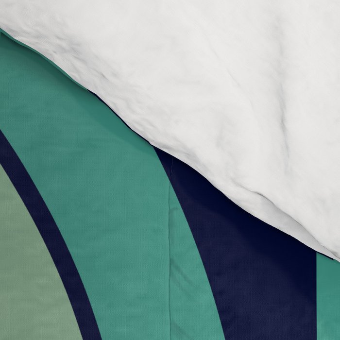 Retro 70s Stripe Colorful Rainbow 514 Comforter Gallery Image 4