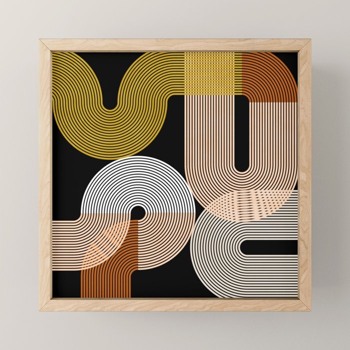 abstract geoemtric lines 3 Mini Art Print Gallery Image 1