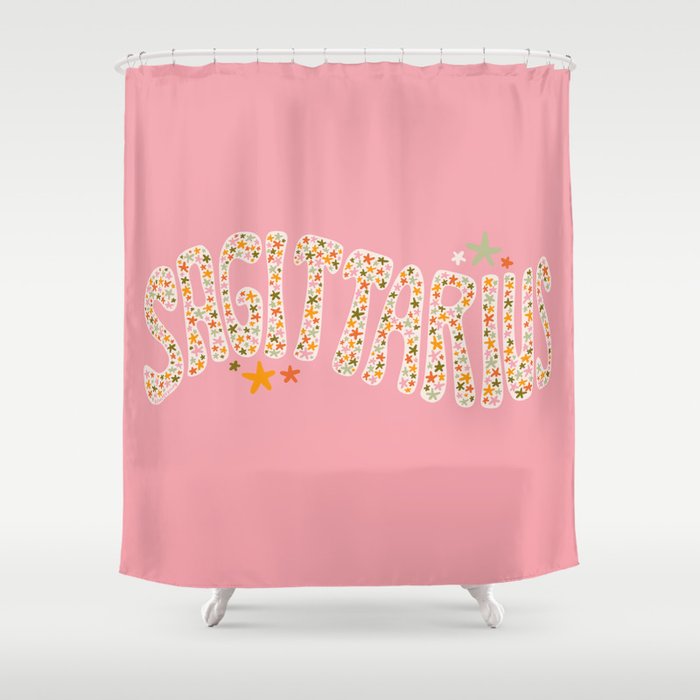 Starry Sagittarius Shower Curtain Gallery Image 1
