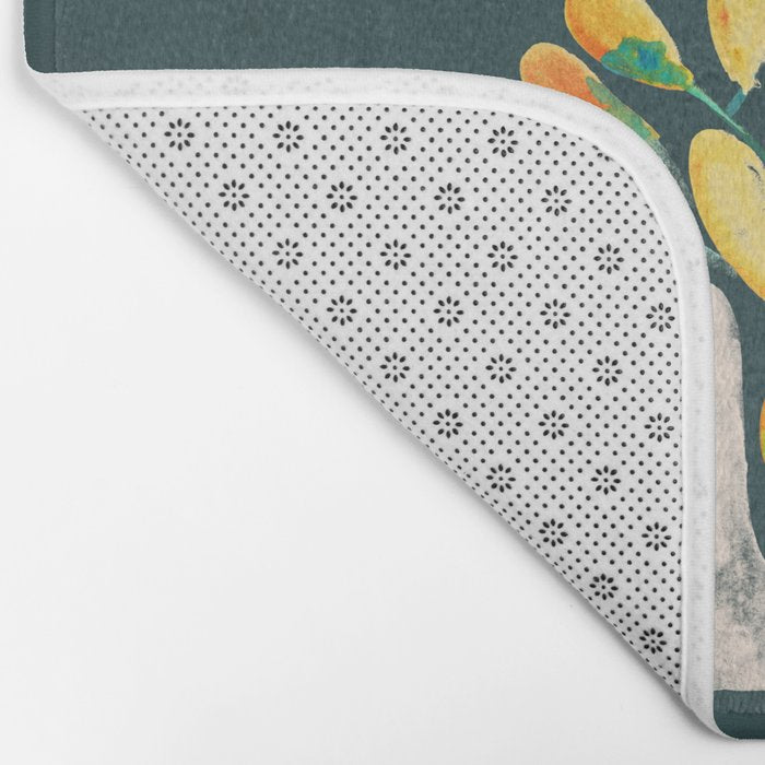 Watercolor Peacock Bath Mat Gallery Image 2