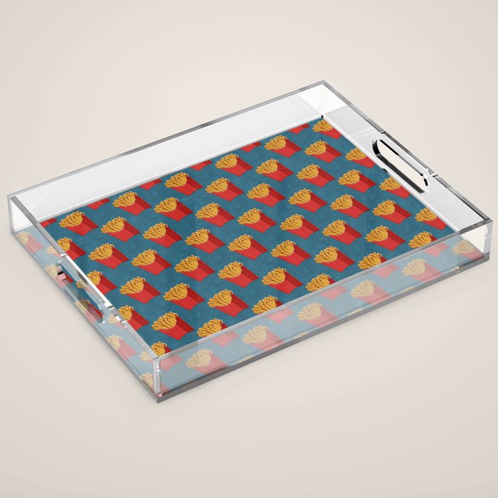 FAST FOOD / Fries - pattern Acrylic Tray Gallery Image 1