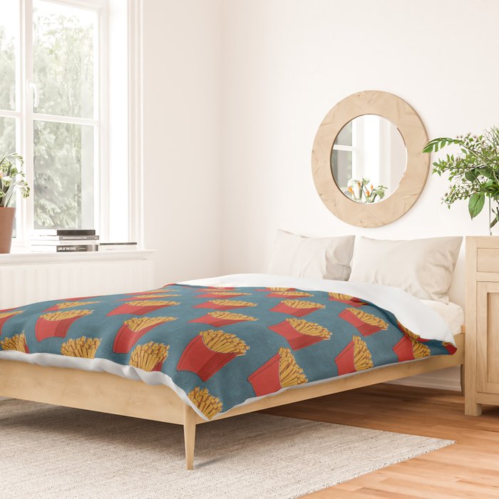 FAST FOOD / Fries - pattern Duvet Cover Gallery Image 2