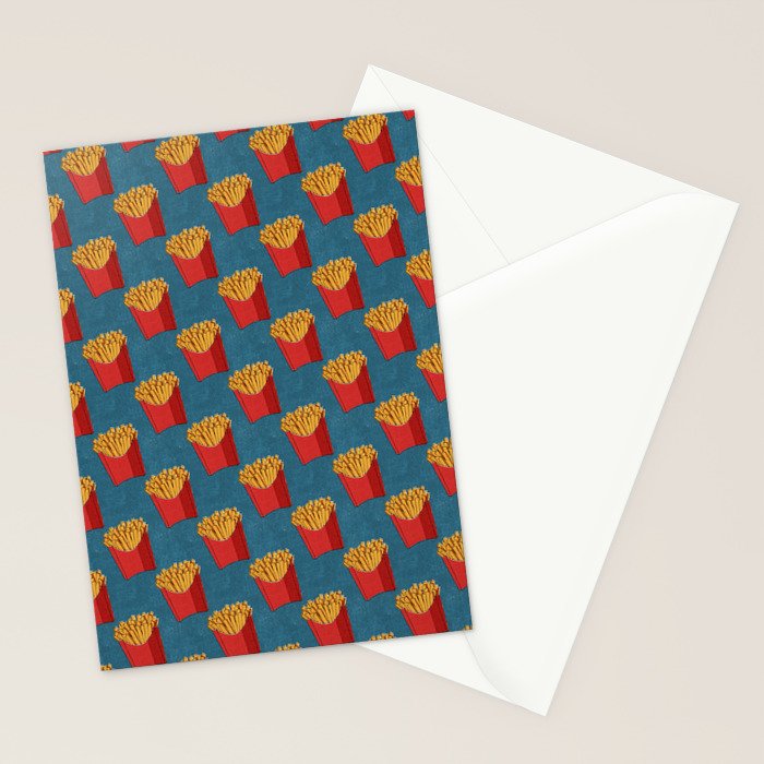 FAST FOOD / Fries - pattern Stationery Card Gallery Image 2