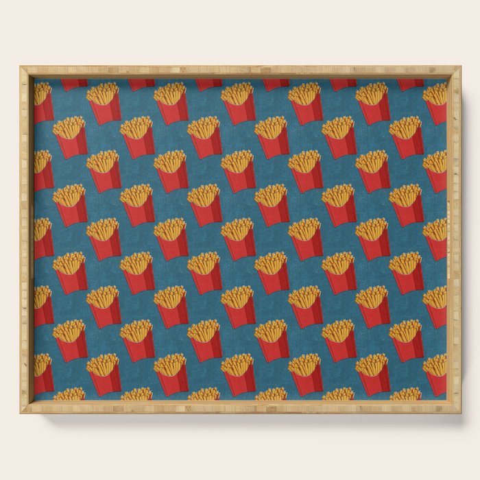 FAST FOOD / Fries - pattern Serving Tray Gallery Image 1