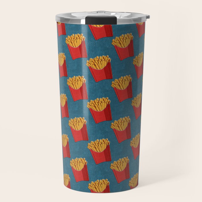 FAST FOOD / Fries - pattern Travel Mug Gallery Image 1