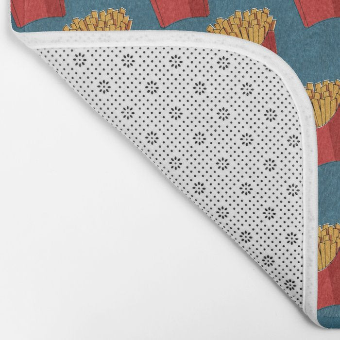 FAST FOOD / Fries - pattern Bath Mat Gallery Image 2