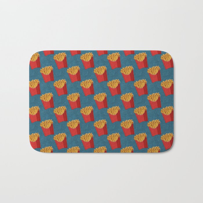 FAST FOOD / Fries - pattern Bath Mat Gallery Image 1