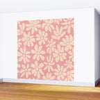 Retro Floral - Pink and Cream Wall Mural Gallery Image 2