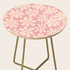 Retro Floral - Pink and Cream Side Table Gallery Image 2