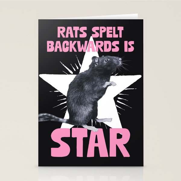 Rats spelt backwards is STAR Stationery Card Gallery Image 2
