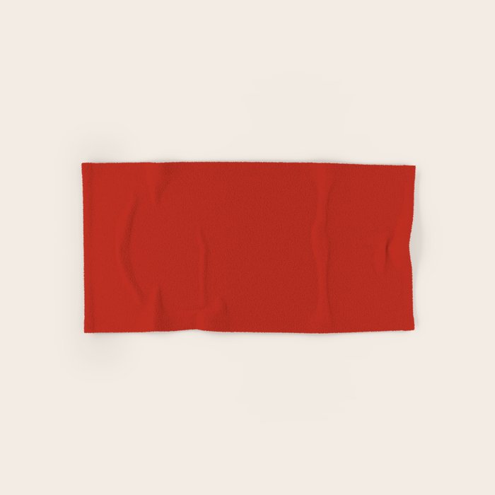 Cherry Red Solid Color Bath Towel Gallery Image 1