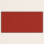 Cherry Red Solid Color Desk Mat Gallery Image 3
