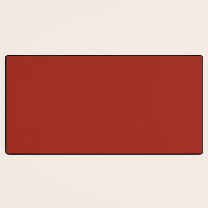 Cherry Red Solid Color Desk Mat Gallery Image 3