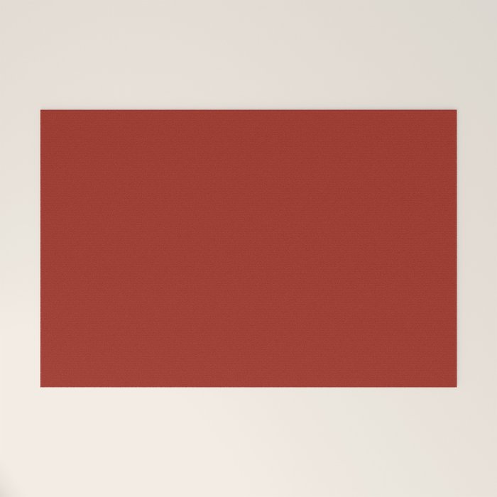 Cherry Red Solid Color Welcome Mat Gallery Image 1